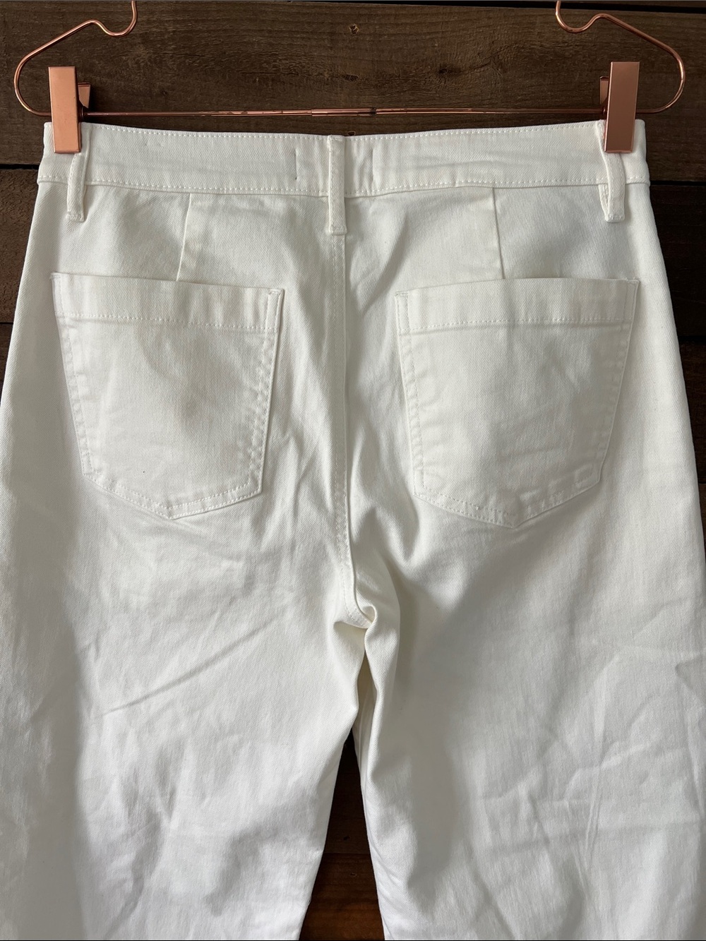 Kut From the Kloth Women's Meg Wide Leg with Zipper Pocket in Off White Size 4 - Picture 6 of 8